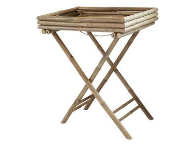 Chic Antique Serviertisch LYON Bambus 43x53 klappbar Tablett Tisch Beistelltisch