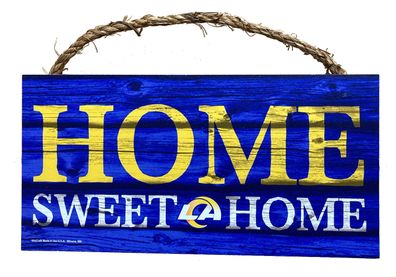 NFL Los Angeles Rams 2020 Home Sweet Wood Sign Holzschild Tür- / Wand-schmuck