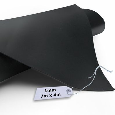 Teichfolie PVC 1mm schwarz in 7m x 4m