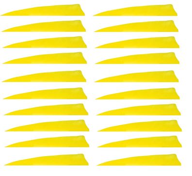 20 Stück Gateway Federn Shield 4" Gelb Pfeilfedern Naturfedern Befiederung