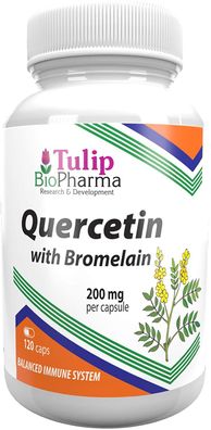 Quercetin with Bromelain 120 Capsules. Immune Health Supplement