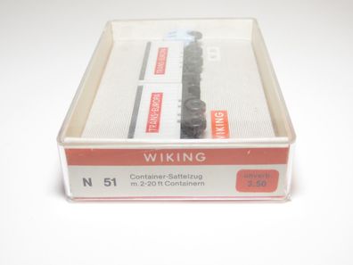 Wiking N 51 - Container-Sattelzug Trans-Europa - Spur N - 1:160 - Originalverpackung