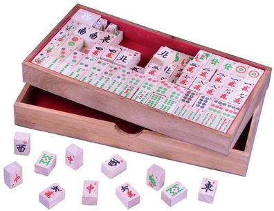 Mayong für 4 Spieler - 2. Wahl - mit 144 Spielsteinen -Strategiespiel Holz