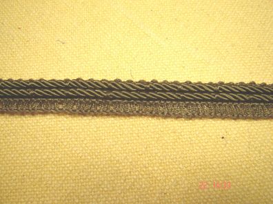 Borte Trachtenborte m Seidenkordel Hutband goldoliv 1,4 cm breit je 1 Meter