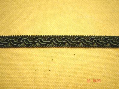 Posamentenborte feine Trachtenborte seidig glänzend d`grün 0,9 cm breit je 1 Meter