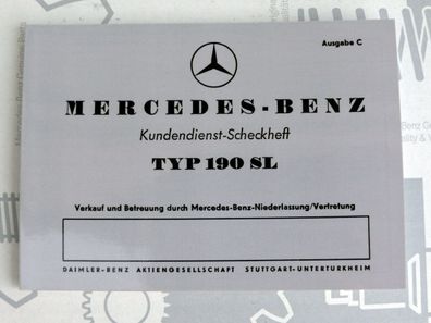 Mercedes Scheckheft / Wartungsheft W121 II 190SL NOS! NEU!