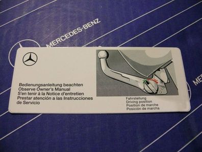 Mercedes Aufkleber für ORIS Anhängerkupplung am W124 T-Modell Kombi