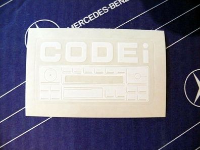 Mercedes Aufkleber "Radio Code" im W124 W126 W140 W201 W202 NOS!