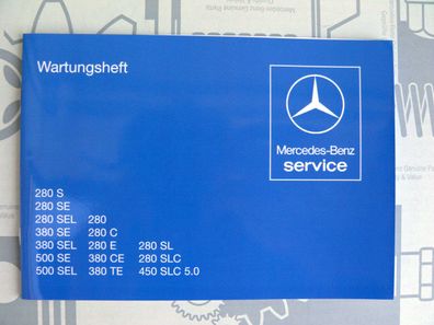 Mercedes Serviceheft / Wartungsheft W126 W123 R107 Modelle 1. Serie NOS!