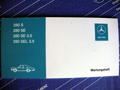 Mercedes Scheckheft / Wartungsheft W108 280SE 280SE 3.5 280SEL 3.5 NOS!
