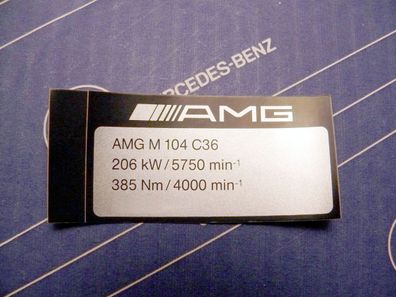 Mercedes Motor-Aufkleber AMG M104 im C 36 AMG