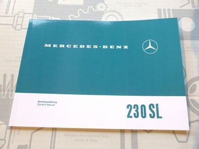 Mercedes W113 230SL Handbuch Deutsch/ Englisch NOS!