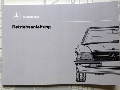 Mercedes R107 300SL 420SL 500SL Bedienungsanleitung von 1989 NOS!