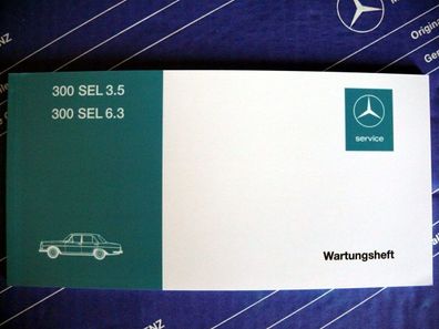 Mercedes Scheckheft / Wartungsheft W109 300SEL 6.3 300SEL 3.5 NOS! NEU!