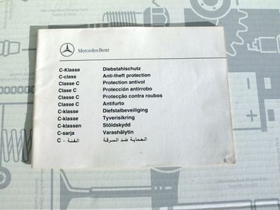 Mercedes C-Klasse Diebstahlschutz Broschüre für Bordbuch