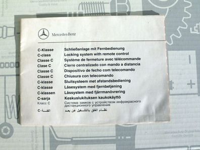 Mercedes C-Klasse Funkschlüssel Broschüre für Bordbuch