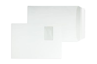 250 Versandtaschen Weiß 229x324 mm (DIN C4) mit Haftklebung