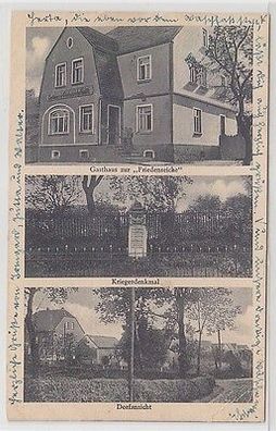 63851 Ak Haubitz bei Borna Gasthaus zur "Friedenseiche" 1929