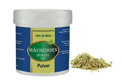 Vitaideal ® Stechender Mäusedorn Wurzel PULVER + Messlöffel von NEZ-Diskounter