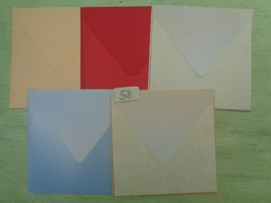 quadratische & runde Karten & Kuvert - Sets Triptichon Prickelkarten Folia Romak ....