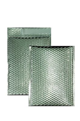 10 Luftpolstertaschen Silber (Glossy) 200x250 mm mit Haftklebung
