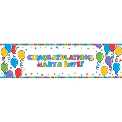 Folienbanner Girlande Brilliant Balloons personalisierbar Geburtstag Party Fest