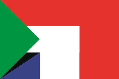 Fahne Flagge Sudan-Frankreich Premiumqualität