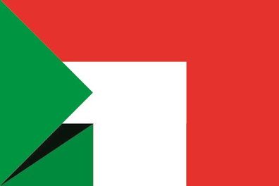 Fahne Flagge Sudan-Italien Premiumqualität