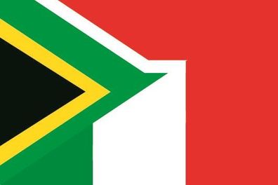 Fahne Flagge Südafrika-Italien Premiumqualität