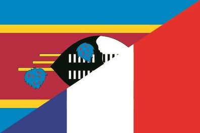 Fahne Flagge Swasiland-Frankreich Premiumqualität
