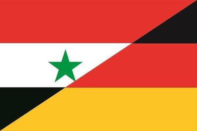Fahne Flagge Syrien-Deutschland Premiumqualität