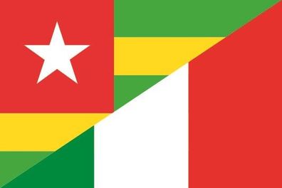 Fahne Flagge Togo-Italien Premiumqualität