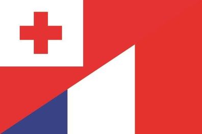 Fahne Flagge Tonga-Frankreich Premiumqualität