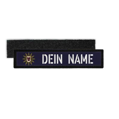 Patch Namens-Schild Polizei Brandenburg Klett Streifen personalisiert #36245