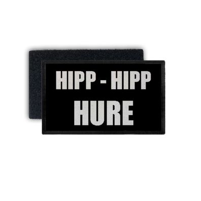 Patch HIPP HIPP HURRA Fun Humor Lustig Spaß an der Freude 7,5x4,5cm #34251