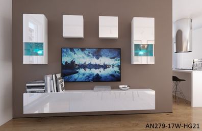 Werona NX279 Möbel für Wohnzimmer Wohnwand Mediawand Schrankwand Wohnschrank