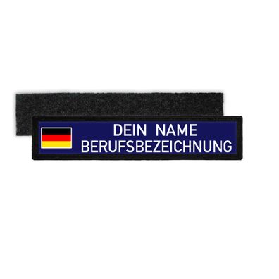 Namenschild Patch Berufsbezeichnung Dein Name Dienstgrad navy blau #31997