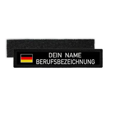 Namenschild Patch Berufsbezeichnung Dein Name Dienstgrad Schwarz #32315