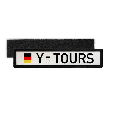 Namenspatch Y Nummernschild Tours Kennzeichen BW Deutschland Militär #30634