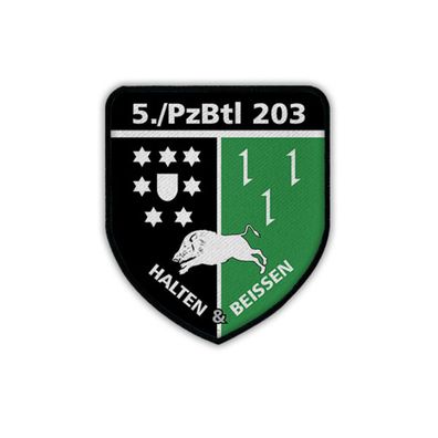 Patch 5 PzBtl 203 Panzerbataillon Kompanie Wappen Logo Panzer Aufnäher #17868