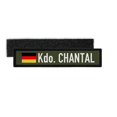 Patch Namensschild Kommando Chantal Kdo Bundeswehr Humor Fun Spaß Mädchen #30033