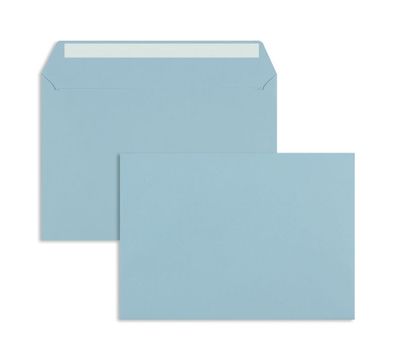 100 Briefumschläge Blau (Baby Blau) 162x229 mm (DIN C5) mit Haftklebung