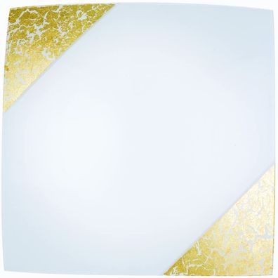 Eco Light I-PARIS/3030ORO Wandleuchte Glas 60W 2x E27, gold 30 x 30 cm