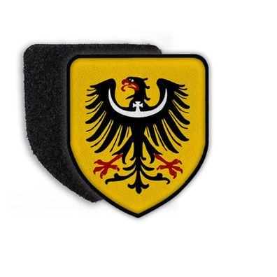 Patch Wappen Schlesien Adler Krone Wappentier Gelb Aufnäher Stadtwappen #21843