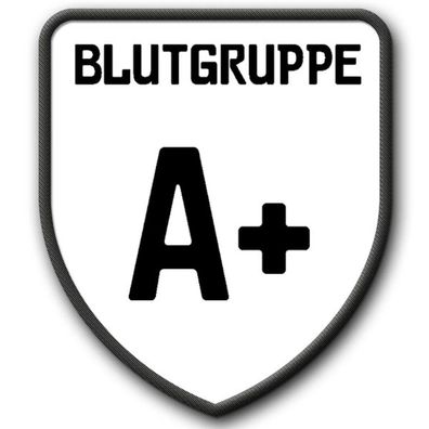 Patch / Aufnäher - Badge Blutgruppe A+ Blutspende Ausweis Transfusion #2621