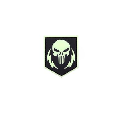 3D Rubber Infidel Skull Patch American Sniper Airsoft Paintball 5 x 6 cm#26945