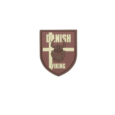 3D Rubber Danish Vikinger Patch Wikinger Landesflagge Airsoft 7 x 8 cm#26944