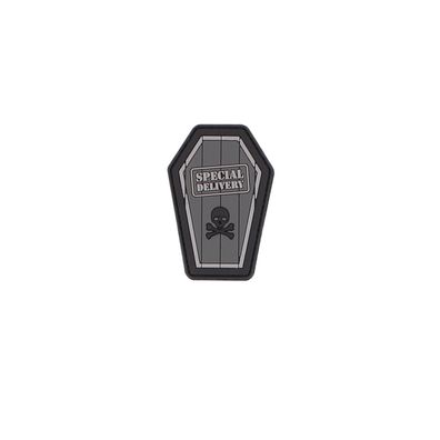 3D Rubber Special Delivery Patch Skull Dead Alfashirt Emblem 8 x 5 cm#26909