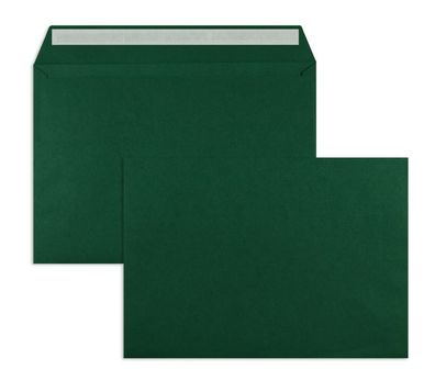 100 Briefumschläge Grün (Royalgrün) 162x229 mm (DIN C5) mit Haftklebung
