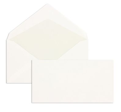 500 Briefumschläge Weiß 96x181 mm mit Nassklebung